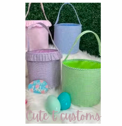 Embroidered Easter Basket - READ DESCRIPTION