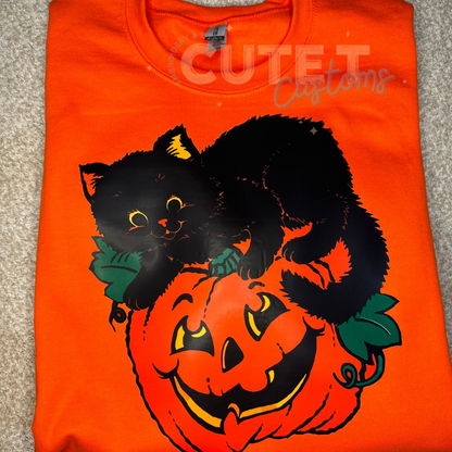 Black Cat Sweatshirt - Adult