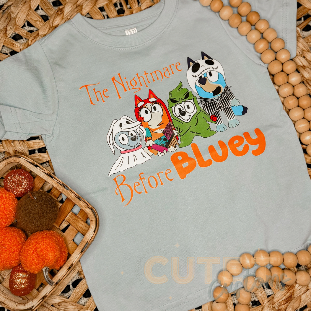 Spooky Blue Dog Tee OR Sweatshirt - Toddler