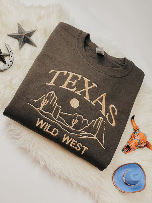 Texas Wild West Embroidered Sweatshirt