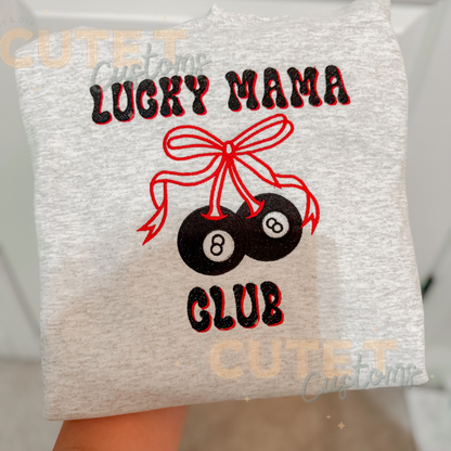 Lucky Mama Club Embroidered Sweatshirt