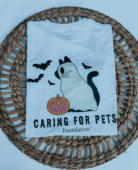 Caring For Pets -  Spooky Cat Tee