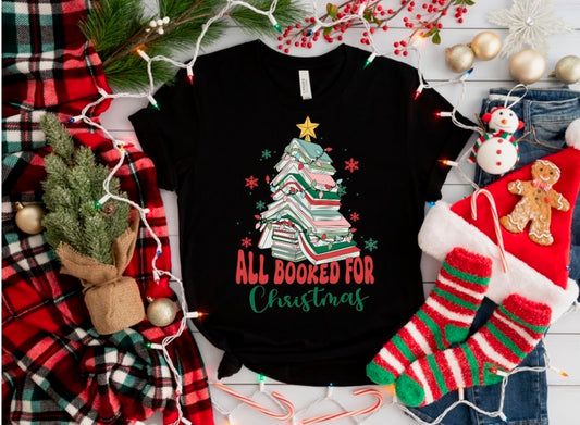 All Booked For Christmas - Tee