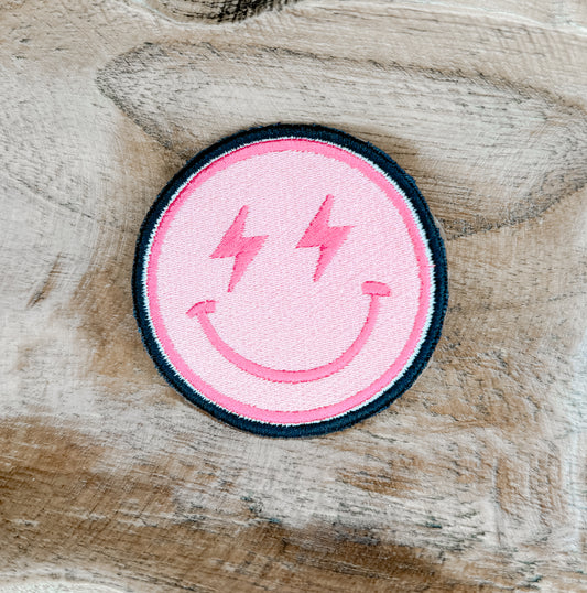 Smiley Face Iron-On Patch