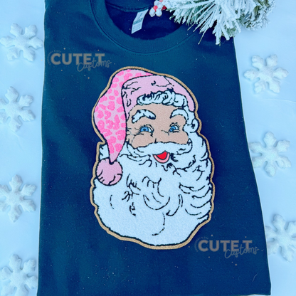 Pink Santa Patch Sweatshirt