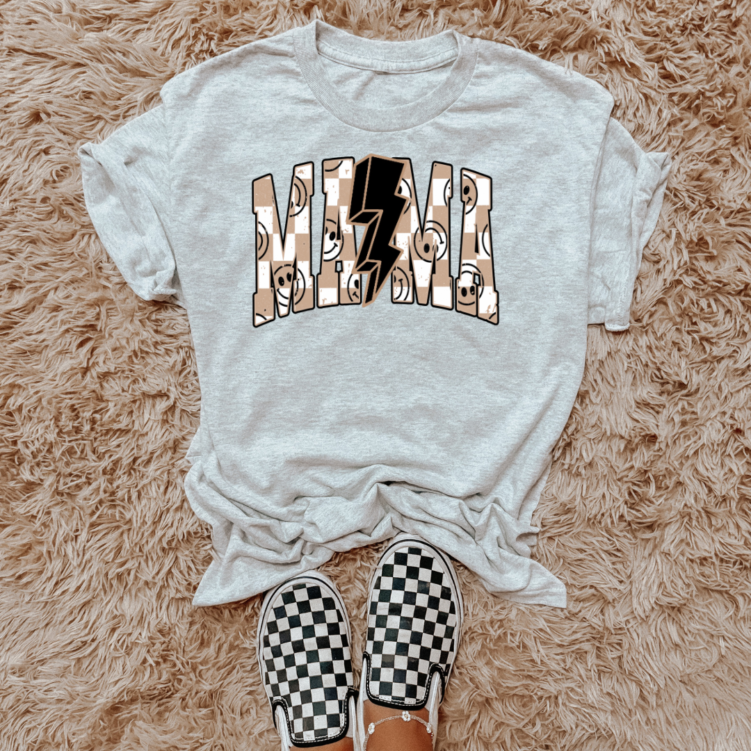 Neutral Checks Mama Tee